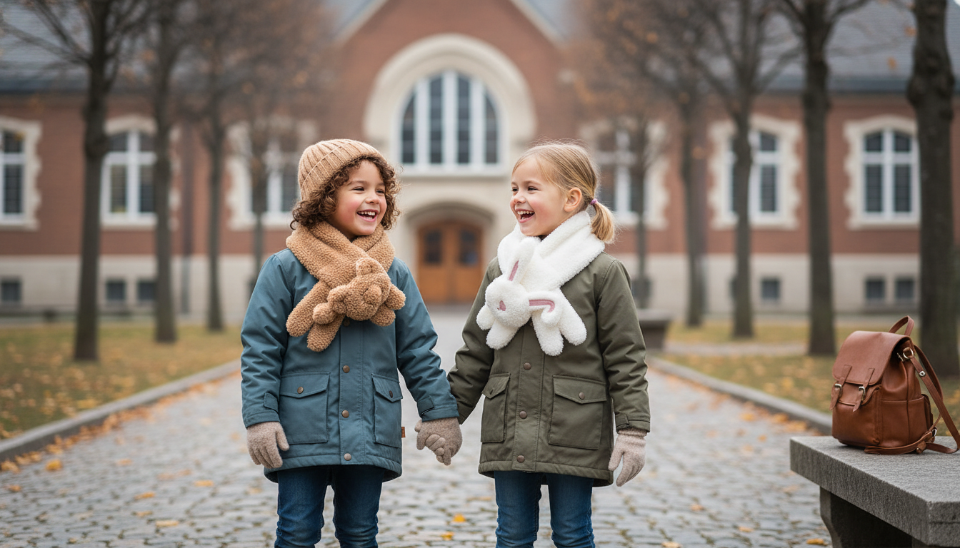 Plush Kids Winter Scarf: Soft Warmth for School Days