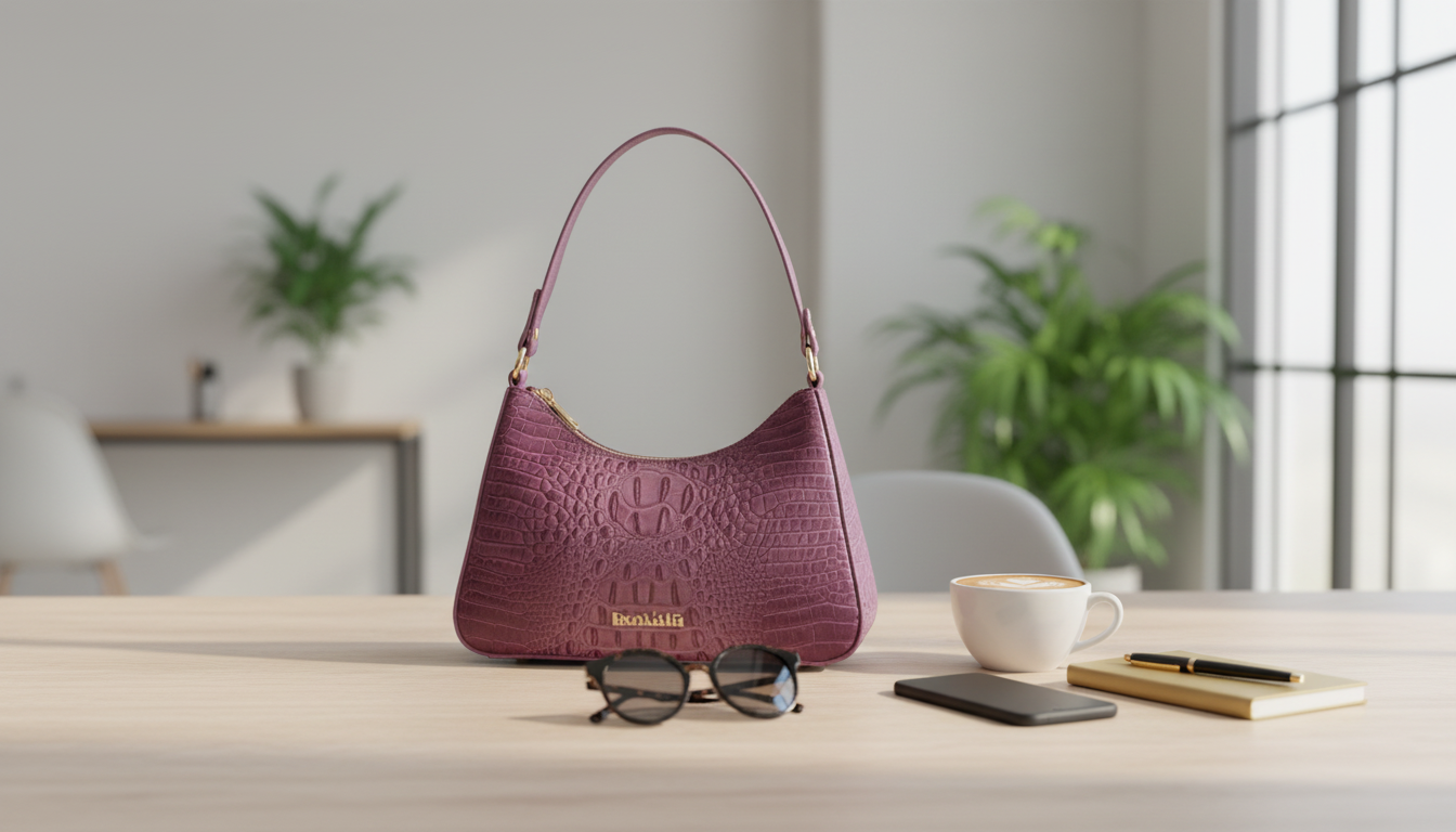 Soft-Texture Croc-Pattern Structured Shoulder Bag Guide