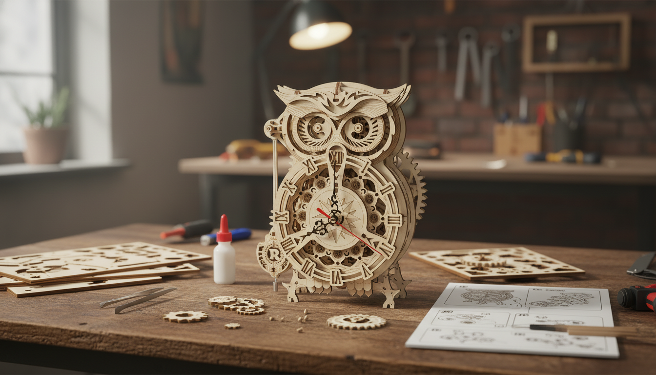 Build a 3D Wooden Owl Clock Puzzle That Really Ticks