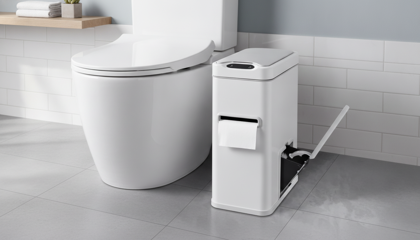 7L Stainless Sensor Trash Can: 3-in-1, Touch-Free