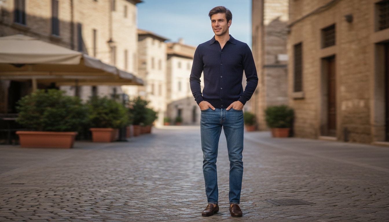 Baldinini Trend Blue Cotton Shirt: Classic Collar Fit