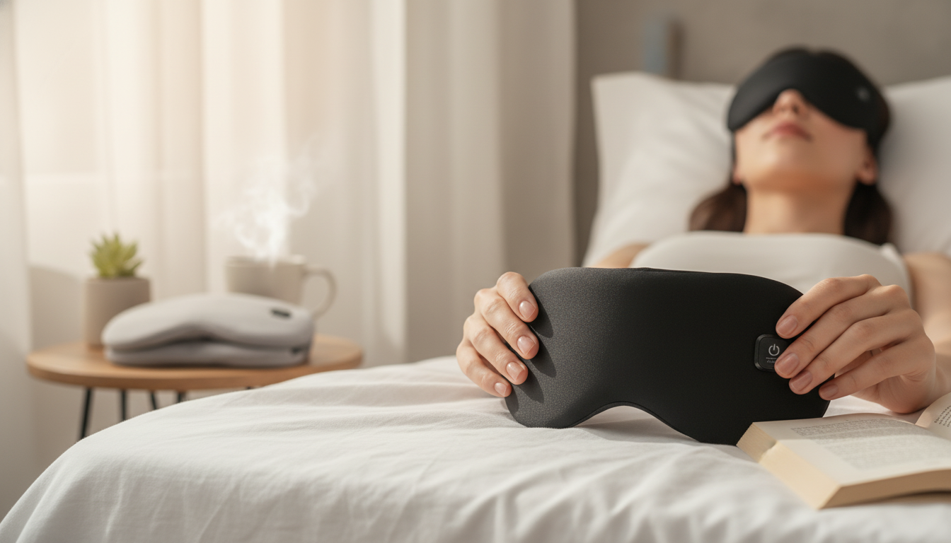 Rechargeable Heated Eye Mask: 3 Heat Levels for Relief