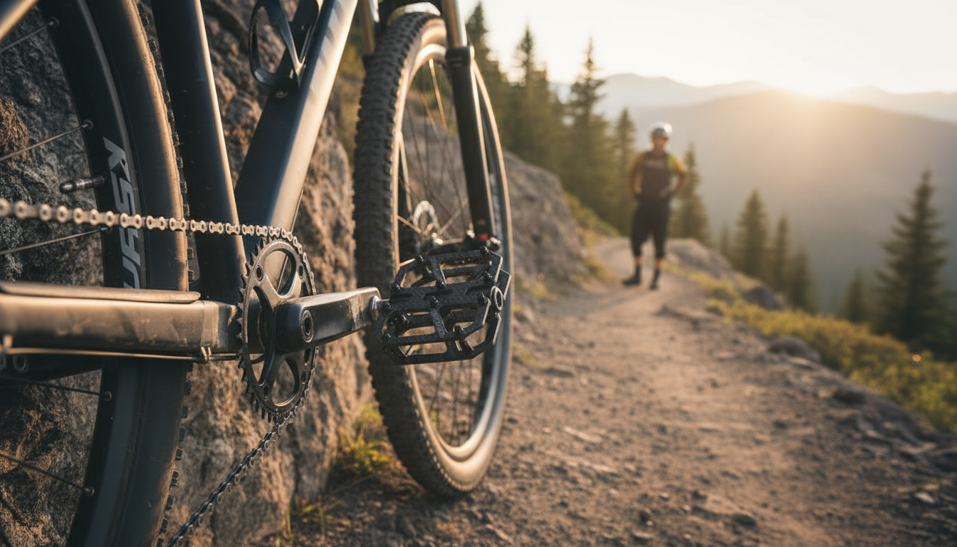 Ultralight Carbon Fiber Flat Pedals: 3-Bearing Grip