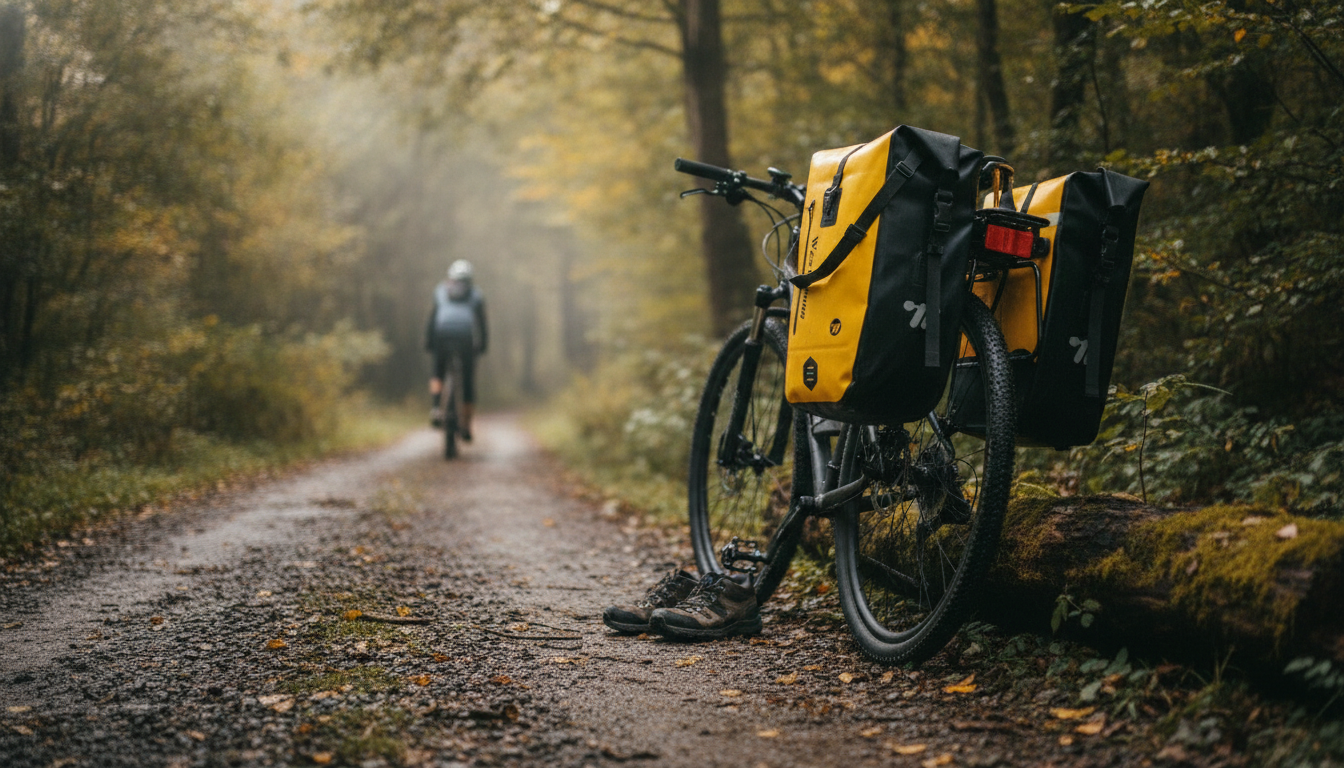 Waterproof 25L Pannier: Shoulder Strap + Reflective