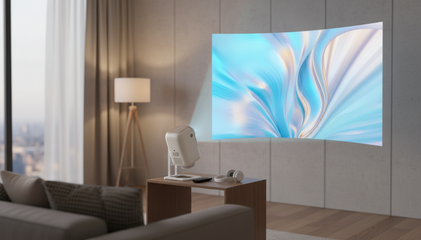 4K Portable Smart Projector: Autofocus, WiFi 6, Netflix
