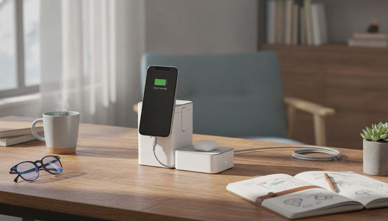 Foldable Magnetic Wireless Charging Station for Fast Top-Ups