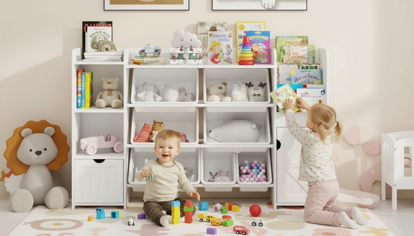 Large Kids Toy Organizer: Bins, Cubbies & Cabinets