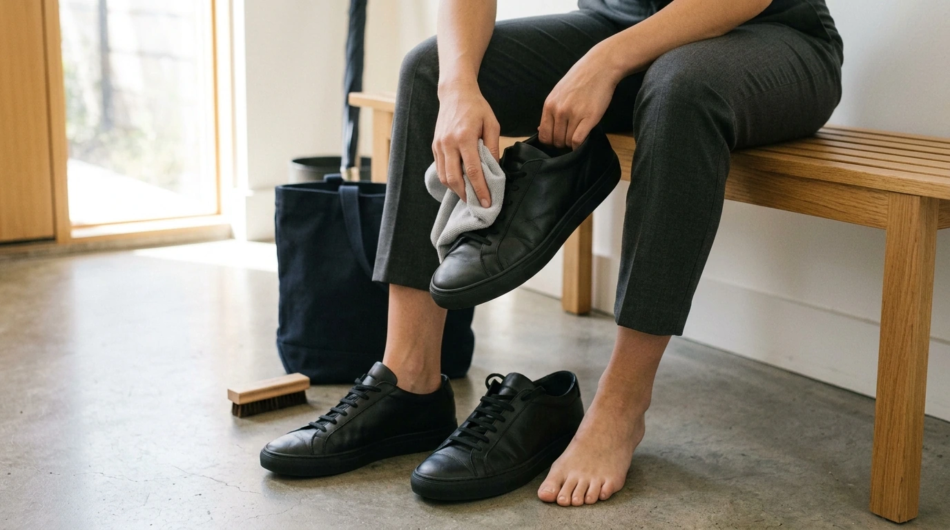 Crime London Women’s Black Leather Sneakers: Fit & Care