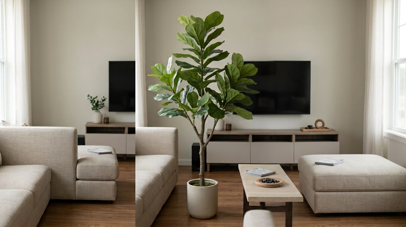 Realistic Artificial Fiddle Leaf Fig Tree: Styling & Care