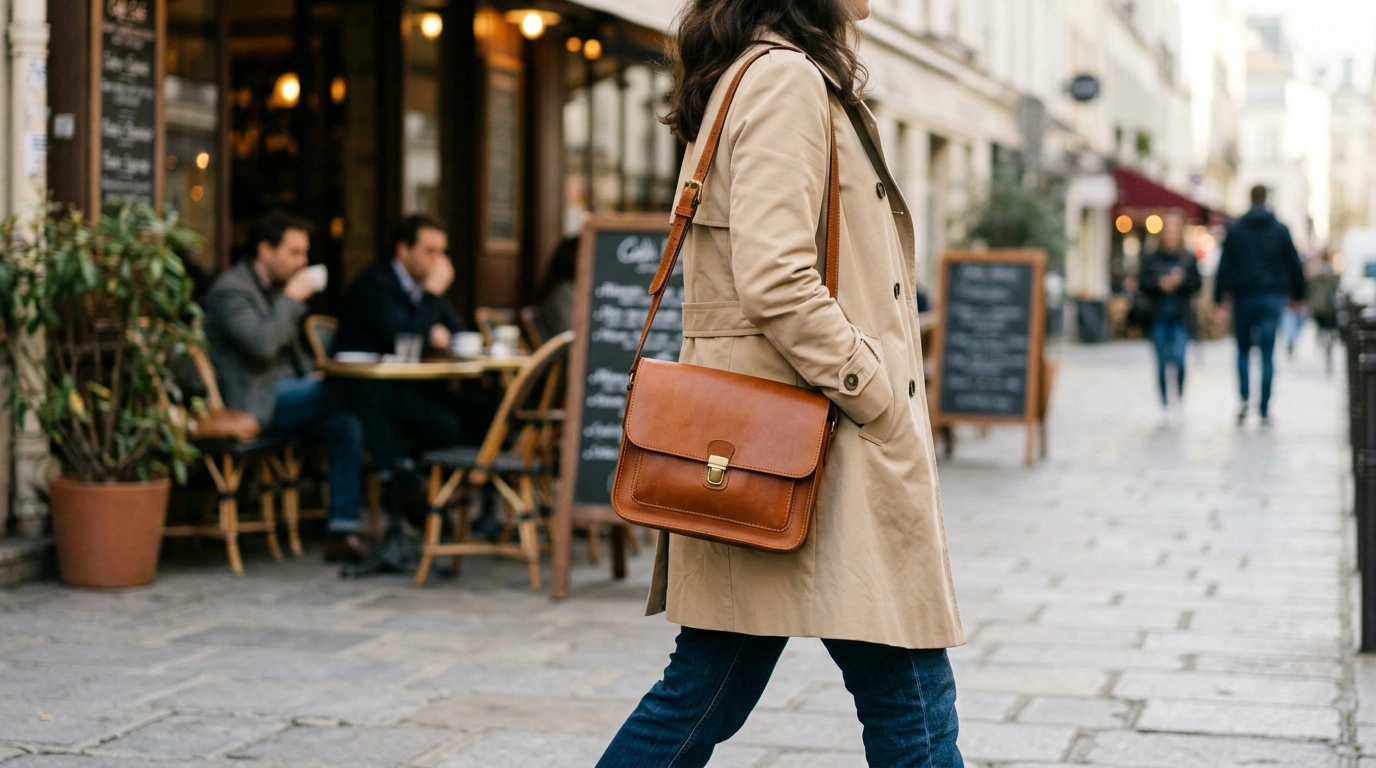 Retro Flap Leather Shoulder Bag: Timeless Daily Style