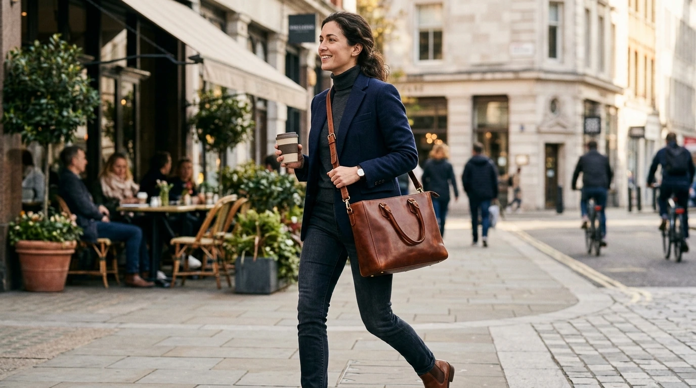 Roomy Leather Tote Bag for Women: Shoulder or Crossbody