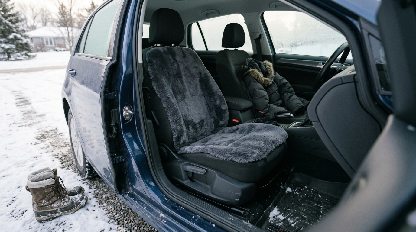 Warm Non-Slip Winter Seat Cushion Cover: Plush Comfort