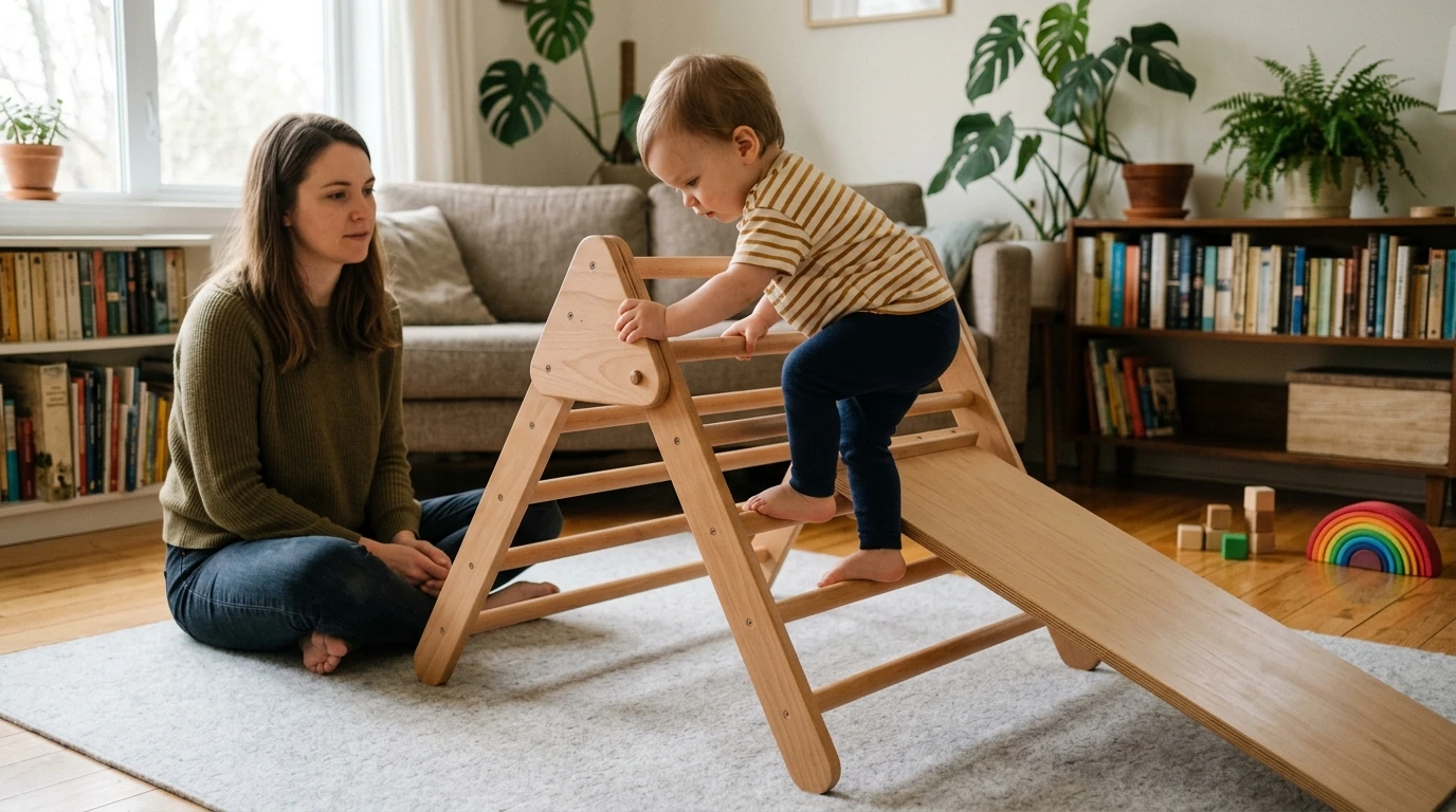 5-in-1 Wooden Pikler Triangle Set: Safe Indoor Climbing