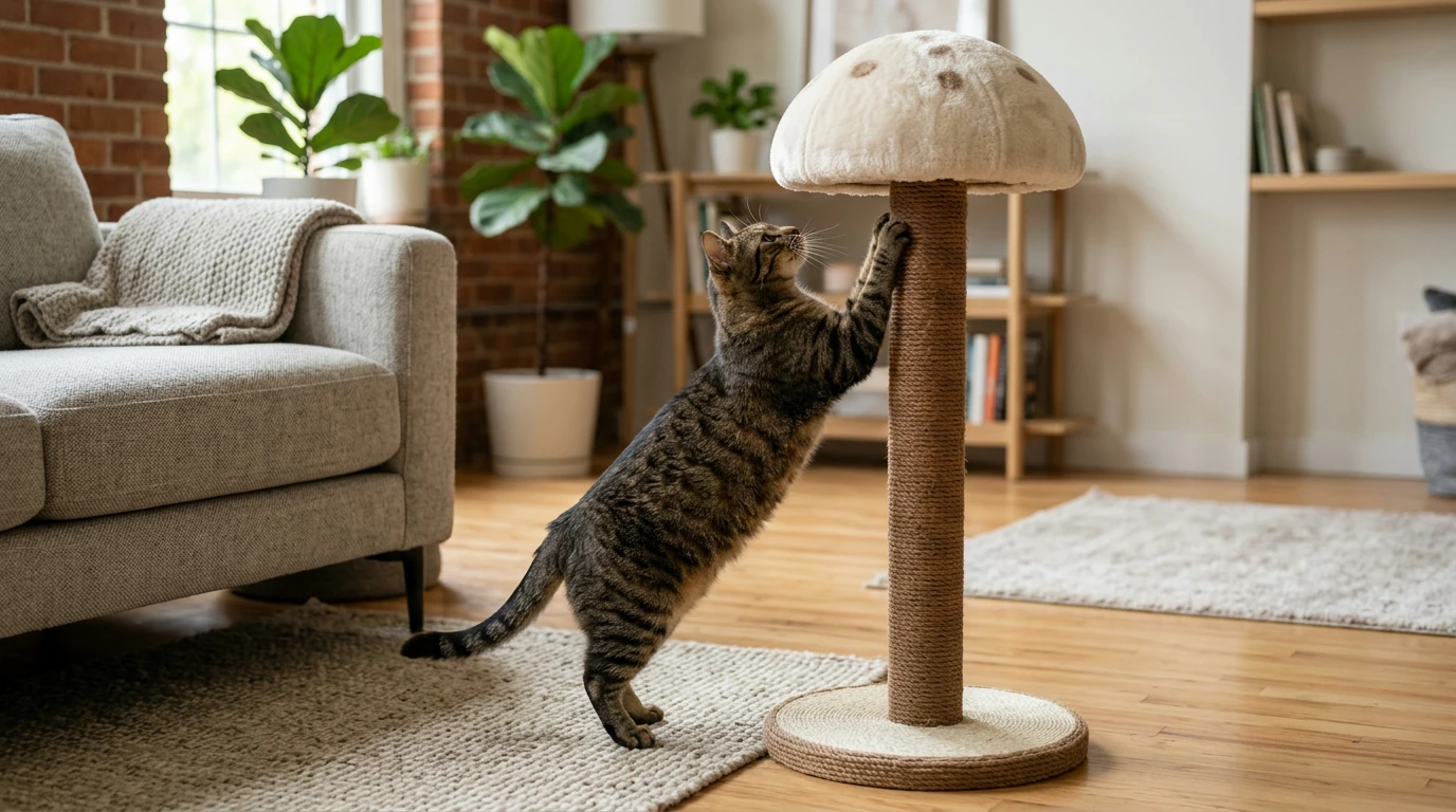 Cute Mushroom Cat Scratching Post for Happy Daily Claws