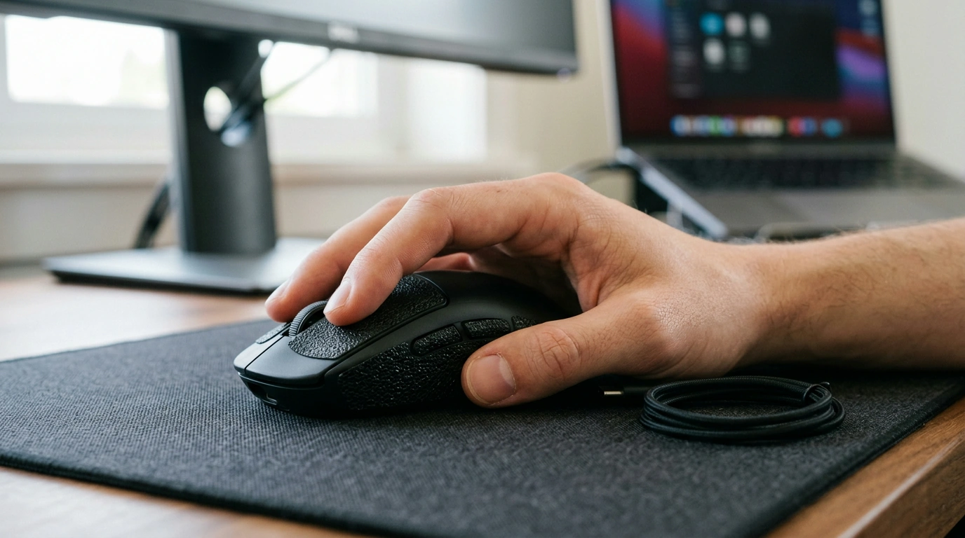 Superlight Tri-Mode Mouse: 26K DPI + Grip Tape
