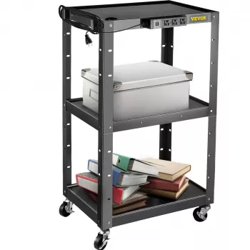 Powered Height-Adjustable AV Cart: Clean Cables, Easy Moves