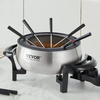 3-Qt Electric Fondue Pot: Glossy Chocolate & Creamy Queso